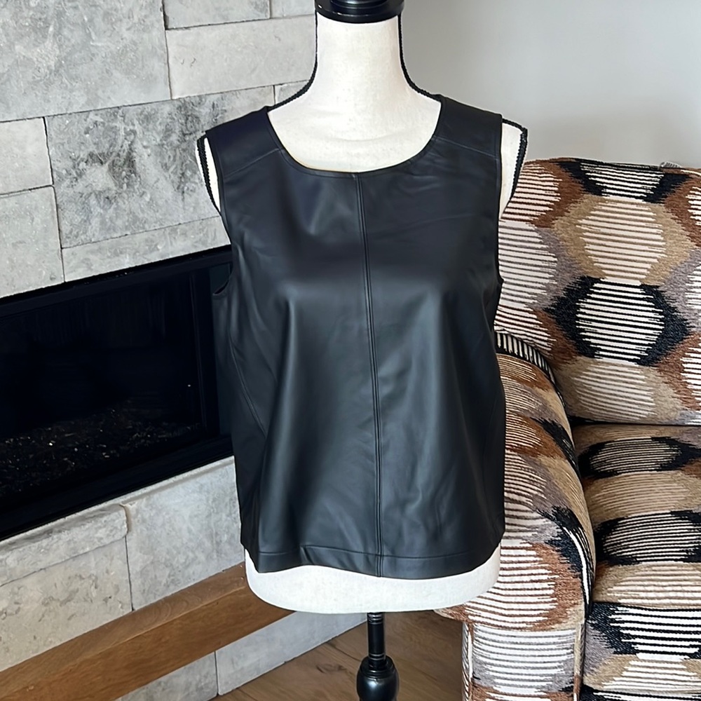 Banana Republic Faux Leather Top
